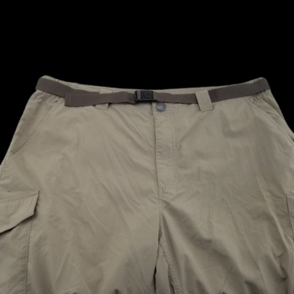 Columbia Pants Mens Omni-Shade Beige Convertible Cargo Pockets HikingWork 38 x30 - Picture 3 of 5